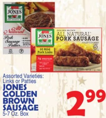 Bravo Supermarkets Jones golden brown sausage offer