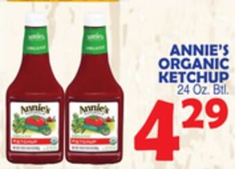 Bravo Supermarkets Annie's organic ketchup offer