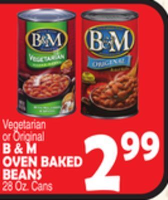 Bravo Supermarkets B & m oven baked beans offer
