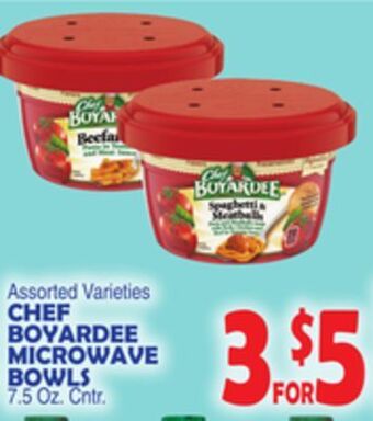 Bravo Supermarkets Chef boyardee microwave bowls offer
