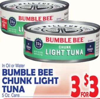 Bravo Supermarkets Bumble bee chunk light tuna offer