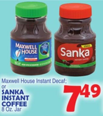 Bravo Supermarkets Sanka instant coffee offer