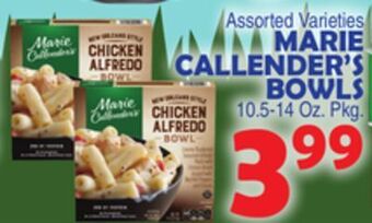 Bravo Supermarkets Marie callender's bowls offer