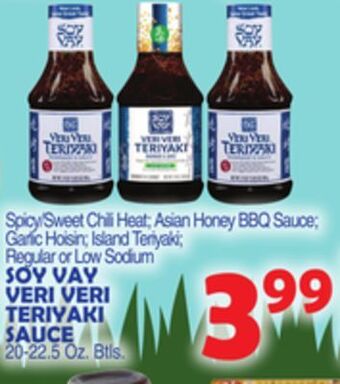 Bravo Supermarkets Soy vay veri teriyaki sauce offer