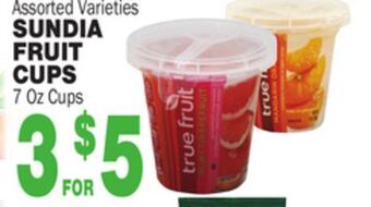 Bravo Supermarkets Sundia fruit cups offer