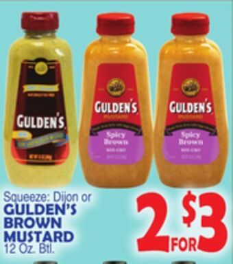 Bravo Supermarkets Gulden's brown mustard offer