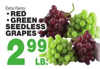 Bravo Supermarkets Red, green seedless grapes offer