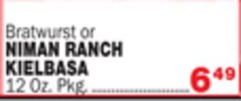 Bravo Supermarkets Niman ranch kielbasa offer
