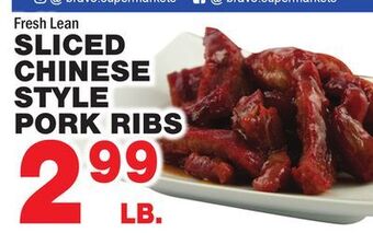 Bravo Supermarkets Sliced chinese style pork ribs offer