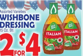 Bravo Supermarkets Wishbone dressing offer