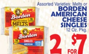 Bravo Supermarkets Borden american cheese singles offer