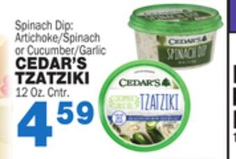 Bravo Supermarkets Cedar's tzatziki offer