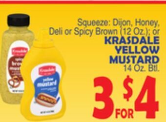 Bravo Supermarkets Krasdale yellow mustard offer