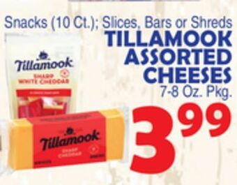 Bravo Supermarkets Tillamook assorted cheeses 7-8 oz. pkg. offer