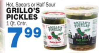 Bravo Supermarkets Grillo's pickles offer