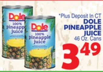Bravo Supermarkets Dole pineapple juice offer