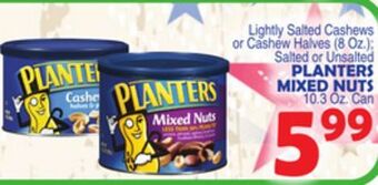 Bravo Supermarkets Planters mixed nuts 10.3 oz. can offer