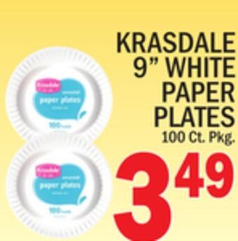 C Town Krasdale 9 white paper plates offer