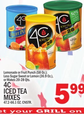 C Town 4c iced tea mixes 47.2-66.1 oz. cnstr. offer