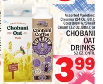 C Town Chobani oat drinks 52 oz. cntr. offer
