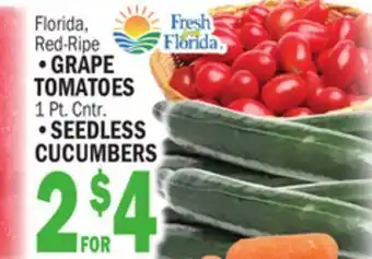 C Town • grape tomatoes tomatoes 1 cntr • seedless cucumbers offer