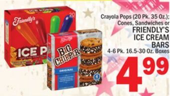 C Town Friendly's ice cream bars 4-6 pk. 16.5-30 oz. boxes offer