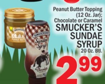 C Town Smucker's sundae syrup 20 oz. btl offer