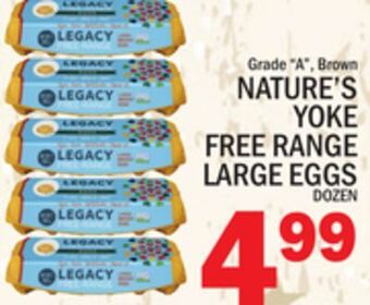 C Town Nature's yoke free range large eggs offer