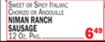 C Town Niman ranch sausage offer