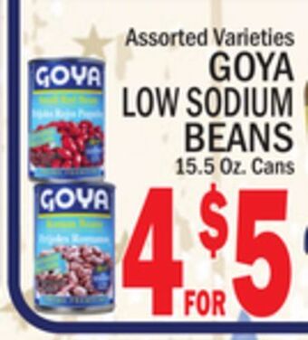 C Town Goya low sodium beans offer
