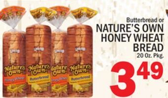 C Town Nature's own honey wheat bread offer