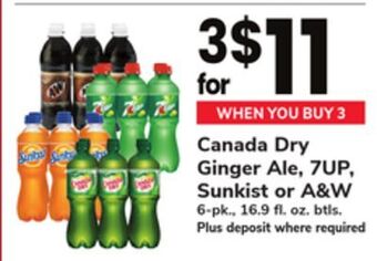 ACME Canada dry ginger ale, 7up, sunkist or a&w offer