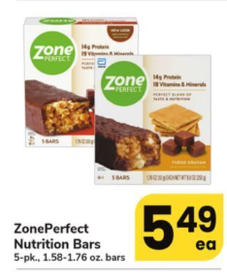 ACME Zoneperfect nutrition bars offer