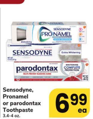 ACME Sensodyne, pronamel or parodontax toothpaste offer