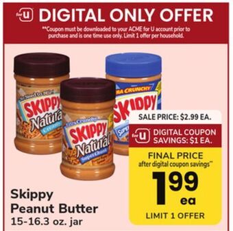 ACME Skippy peanut butter offer