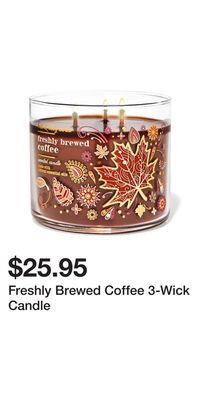 Bath & Body Works Freshly brewed coffee 3-wick candle offer