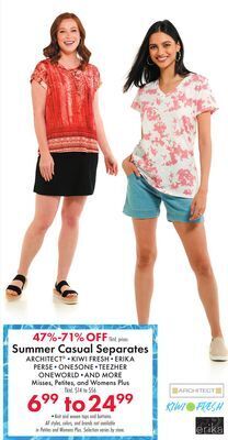 Boscov's Summer casual separates offer