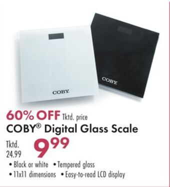 Boscov's Coby® digital glass scale offer