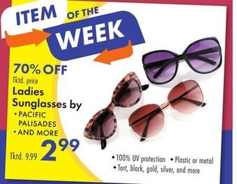 Boscov's Ladies sunglasses offer