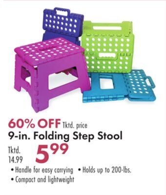 Boscov's 9-in. folding step stool offer