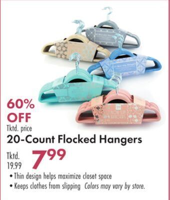 Boscov's 20-count flocked hangers offer