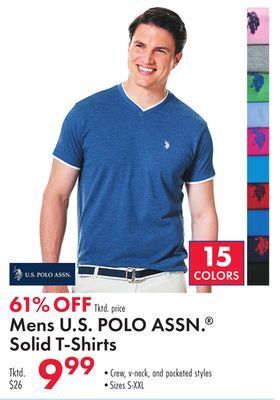 Boscov's Mens u.s polo assn. ® solid t-shirts offer