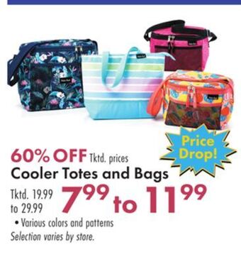 Boscov's Cooler totes and bags offer