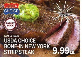Kings Food Markets Usda choice bone-in new york strip steak offer