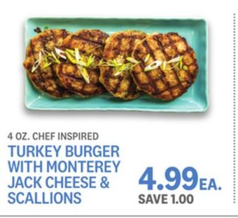 Kings Food Markets Turkey burger with monterey jack cheese & scallions offer
