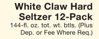 Fairway Store Market White claw hard seltzer 12-pack offer