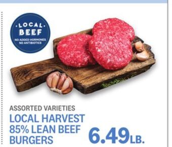 Kings Food Markets Local harvest 85% lean beef burgers offer