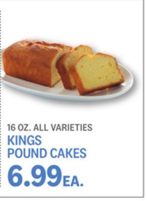 Kings Food Markets Kings pound cakes offer