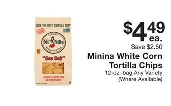 Fairway Store Market Minina white corn tortilla chips offer