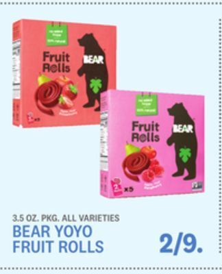 Kings Food Markets Bear yoyo fruit rolls offer